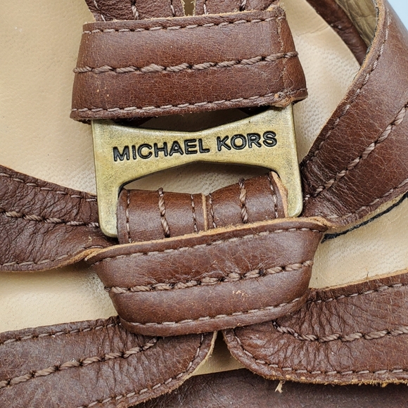 Michael Michael Kors brown leather sandals - Picture 5 of 8